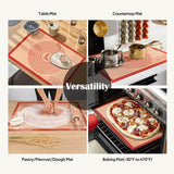 Extra Thick Silicone Pastry Baking Mat with Non-Slip Base for Dough & Baking