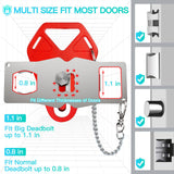 Red Portable Door Lock for Travel – Inside Security Lock for Hotels, Bedrooms & Apartments