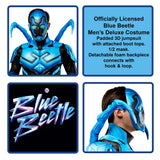 Blue Beetle Deluxe Adult Costume – Official DC Superhero Jumpsuit with Scarab & Mask