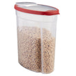Flex & Seal Cereal Keeper Canister – BPA-Free Dry Food Storage with Easy-Pour Lid (Clear with Red Lid)