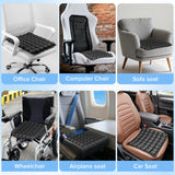Inflatable Ergonomic Travel Seat Cushion with Airbag Support – Portable Orthopedic Air Cushion for Airplane, Car, Office & Wheelchair (Black)