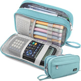 Klein Blue Large 3-Compartment Pencil Case