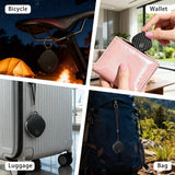 Apple Find My Compatible Bluetooth Tracker Tags 4 Pack with Loud Sound Alert, Water-Resistant Design & Replaceable Battery – Black
