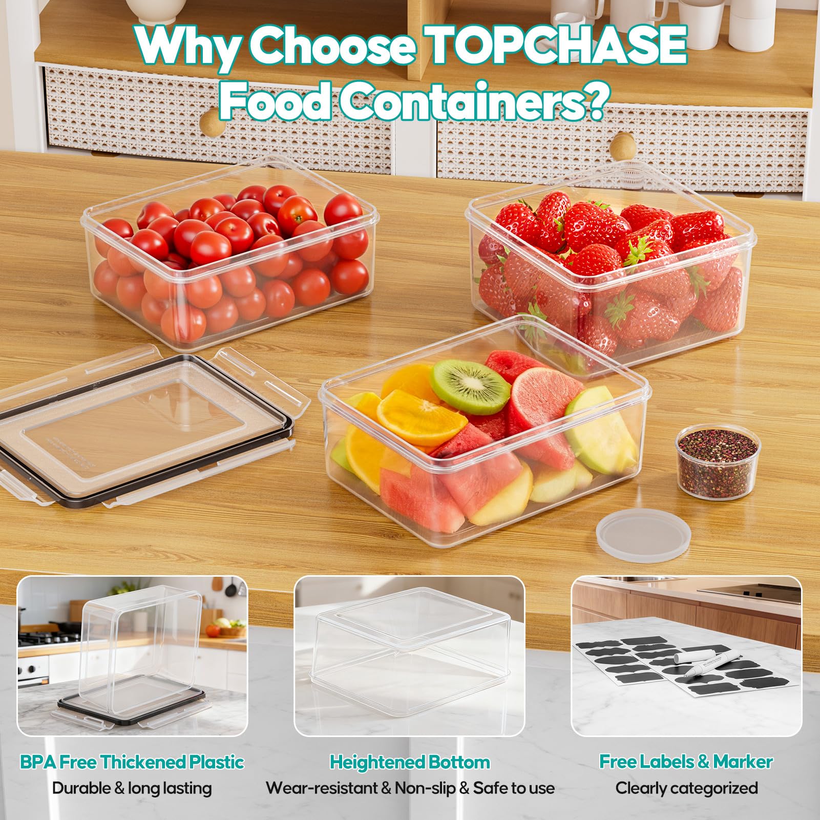 20-Piece Airtight Food Storage Containers Set – Leakproof BPA-Free Meal Prep Boxes with Lids (Multi-Size)