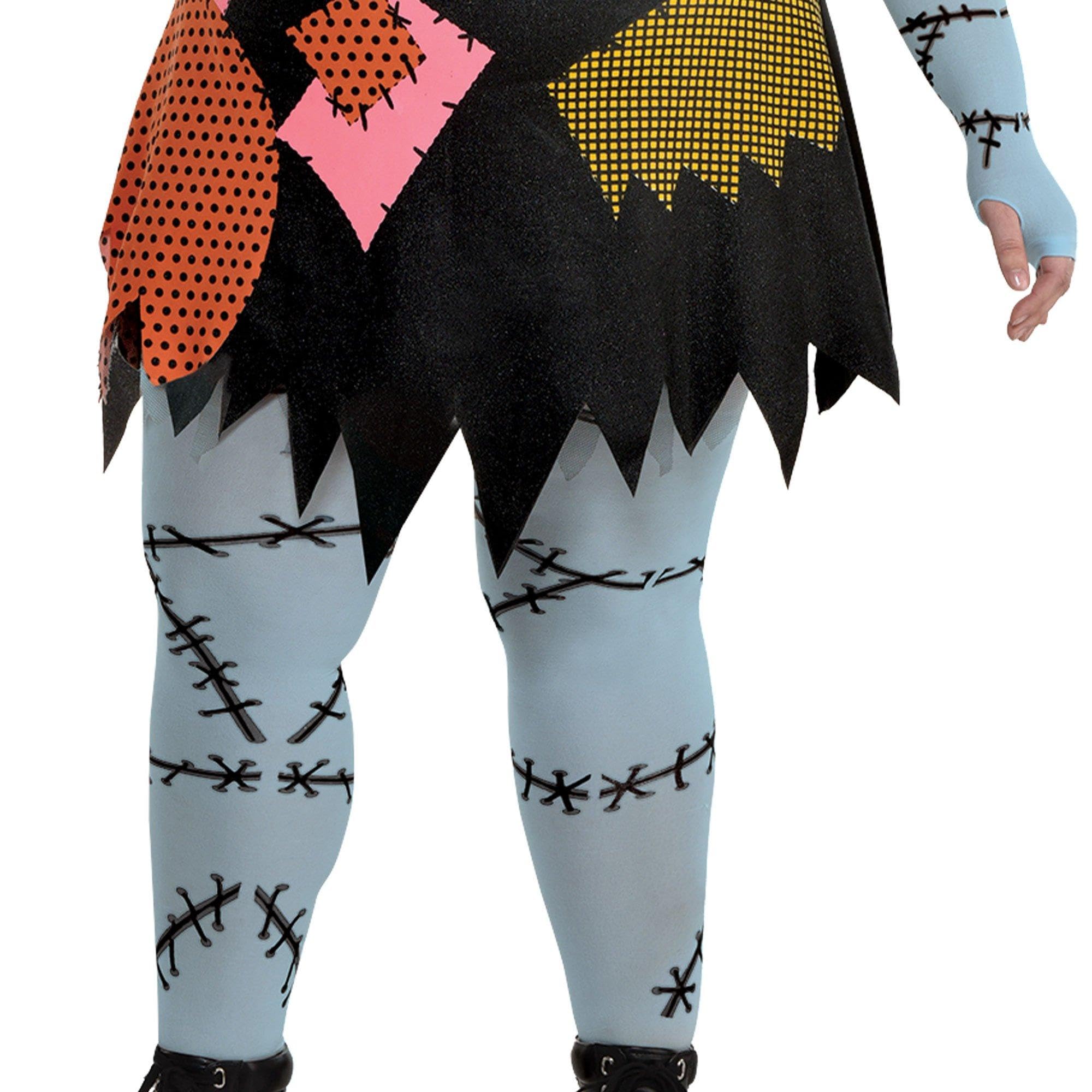 Party City Sally Costume for Women, The Nightmare Before Christmas - Costume Includes Patchwork Dress, Red Wig, Arm Warmers & Tights - Costumes for Halloween, Birthday Parties & Themed Event