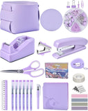 Pink Office Desk Gift Set with Stapler and Pen Case