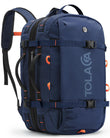Tolaccea Expandable Carry-On Travel Backpack 40L–50L with TSA-Friendly Design and Laptop Compartment
