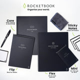 Rocketbook Core Grid Reusable Smart Notebook – Cloud-Connected Graph Layout with Smart Tags (Black)