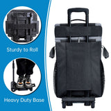 SDLINR 72-Can Large Rolling Cooler, Leakproof Insulated Soft Cooler with Detachable Cart & All-Terrain Wheels (Dark Gray)