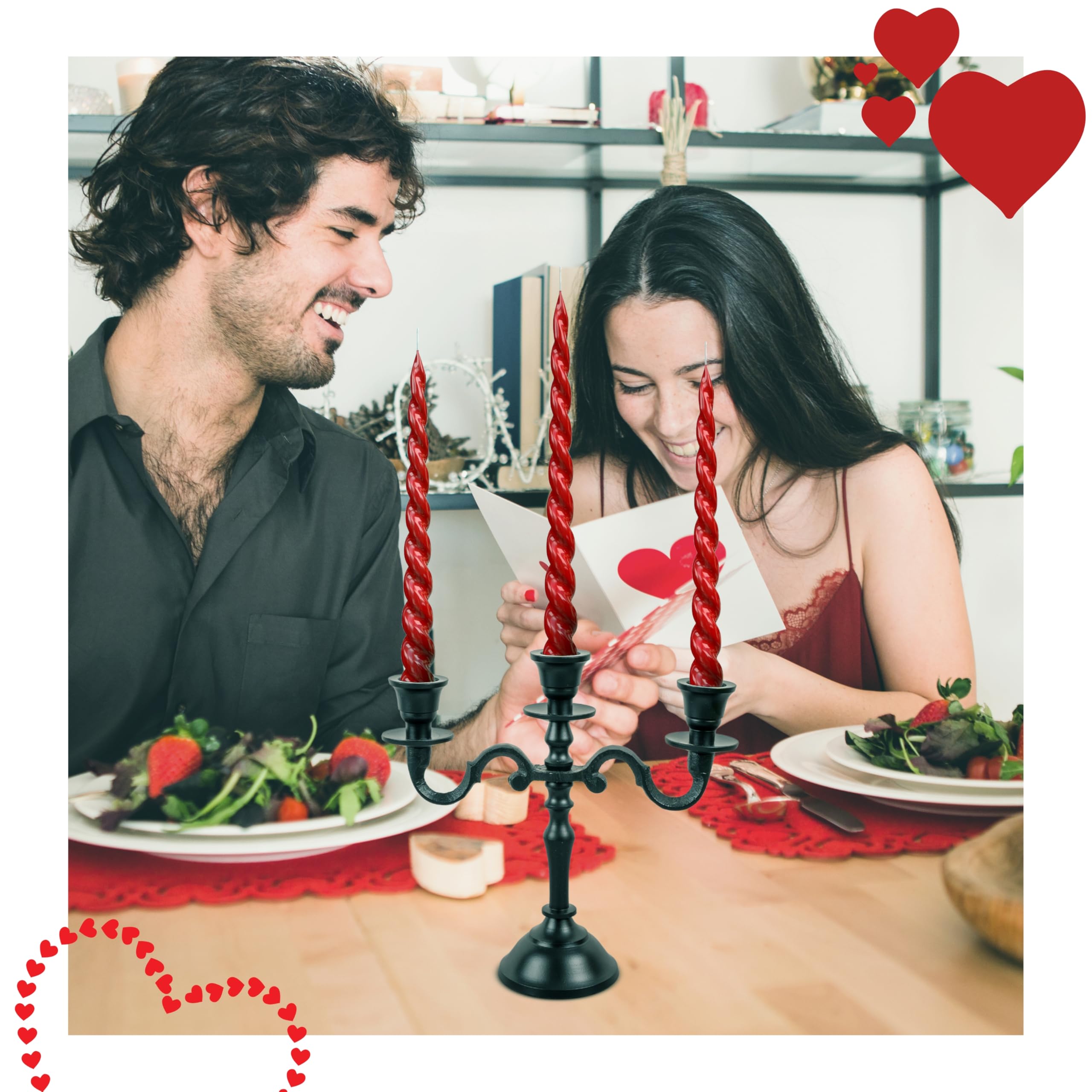 Mini Black Matte Metal Candelabra – 3-Arm Baby Candle Holder for Halloween, Weddings & Home Decor (8” Tall)