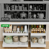 Paketa Expandable Pull-Out Cabinet Organizer – 4 Pack Adjustable Slide-Out Drawers (White)