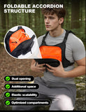 Banloga Waterproof Chest Bag with Expandable Accordion Design – Lightweight Running Vest Sling Pack for Outdoor Sports (Black)