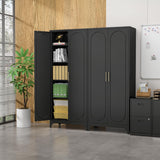 Tall Steel Storage Cabinet with Adjustable Shelves – Heavy-Duty Pantry & Utility Organizer for Home and Garage