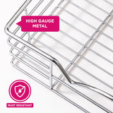 HOLDN Chrome Heavy-Duty Pull-Out Cabinet Organizer – Full-Extension Slide-Out Drawer for Large Base Cabinets (30” Width)