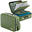DOCSAFE Fireproof Hard-Shell Document Box with Lock – Portable File Organizer for Home, Office & Travel (Green)