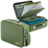 DOCSAFE Fireproof Hard-Shell Document Box with Lock – Portable File Organizer for Home, Office & Travel (Green)