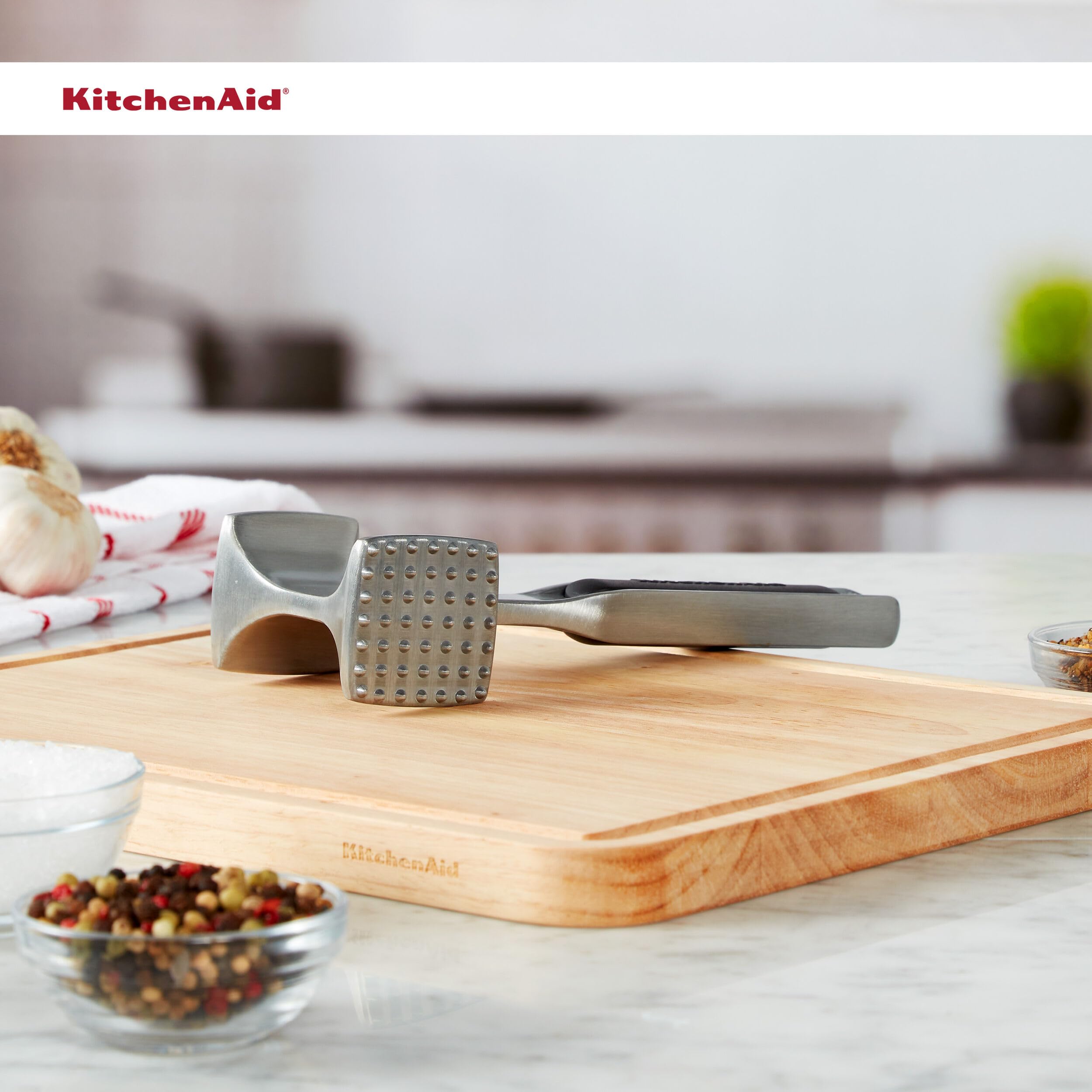 Dual-Sided Meat Tenderizer Mallet with Textured & Smooth Surfaces