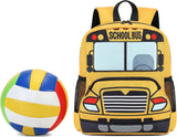 3D School Bus Toddler Backpack Set with Insulated Lunch Bag