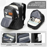 SUWASP Carry-On Travel Backpack with Laptop Pocket & Shoe Compartment – Black