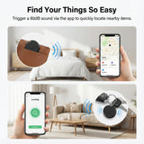 Dual System Bluetooth Tracker Tags 4-Pack, Apple Find My & Google Find Hub Compatible Item Locator with Sound Alert