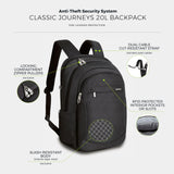 Travelon Classic Large Anti-Theft Backpack – Secure RFID Travel & Commuter Backpack with Dual Laptop Sleeves (Black)