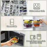 Glass Food Storage Containers with Lids – 30-Piece Borosilicate Meal Prep Set (Gray Lids)