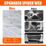 1400 Sqft Halloween Spider Web – Ultra Stretchy Polyester Cobweb for Indoor & Outdoor Decorations