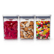 Airtight POP Food Storage Containers – 3-Piece Stackable Pantry Set (White)