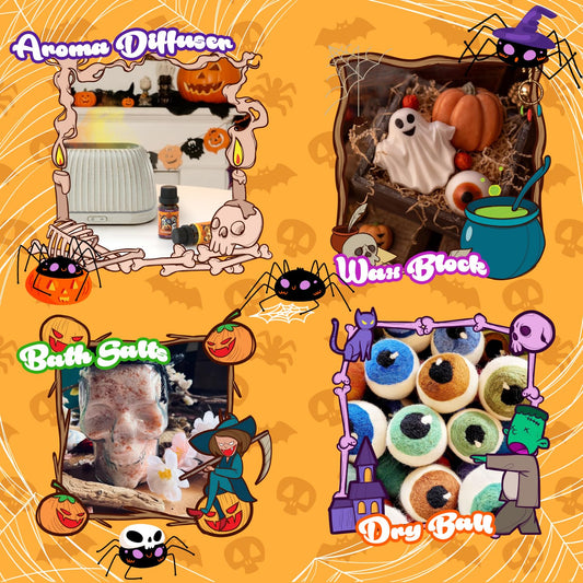 Halloween Essential Oil Set – 6 Frightfully Fun Scents (Caramel Apples, Pumpkin Pie, Candy Corn, Halloween Cookies, Popcorn Balls & Snickers Bars) – Festive Aromatherapy Oils for Candles, Diffusers & DIY Crafts