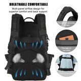 Kookoomia 50L Military Tactical Backpack – Heavy-Duty MOLLE 3-Day Assault Pack, Black