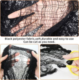 3-Pack Black Creepy Cloth Halloween Decoration Set – 16.4 Yards Spooky Fabric for Indoor & Outdoor Décor