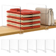 HBLIFE Clear Shelf Dividers (6-Pack) – Acrylic Closet & Purse Organizer for Shelves, Wardrobes & Pantries