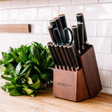 Premium 17-Piece Professional Knife Set with Acacia Block – High Carbon Steel Kitchen Cutlery