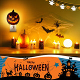 Halloween Plug-In Pumpkin Night Light – Orange Fireproof ABS Wall Lamp with Swivel Plug & C7 LED Bulb (5.1" Compact Design)