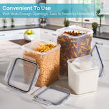 10-Piece Airtight Flour & Sugar Storage Containers Set – BPA-Free Stackable Pantry Canisters with Measuring Cups (Black)