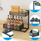 Petiza Adjustable Under Sink Organizer – 2 Tier Pull-Out Cabinet Storage (Black)