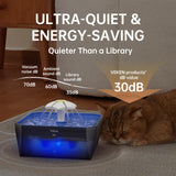 Award-Winning 50oz Cat Water Fountain – Ultra-Quiet 3-Mode Drinking System for Kittens & Small Pets