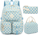 Pink Leopard Corduroy 3-Piece School Backpack Set