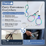 Nurse Badge Folding Scissors – TSA Approved Mini Safety Scissors with Keychain (2-Pack)
