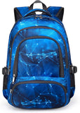 Black Green 17-Inch School Backpack with Laptop Sleeve