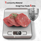 Digital Kitchen Scale with LCD Display – Precision Stainless Steel Food Scale (11 lb / 5 kg)