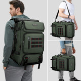Witzman Airline-Approved Carry-On Travel Backpack Convertible Duffle Bag – Army Green