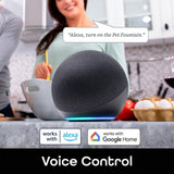 Geeni PetConnect Smart Pet Water Fountain with App Control, 2.6L Filtered Water Dispenser, and Alexa Google Assistant Integration