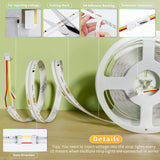 PAUTIX 24V Addressable RGBIC COB LED Strip 16.4ft – 3150 LEDs High Density DIY Smart Lighting
