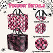 2-Pack Skull Net Halloween Gift Bags with Cards & Tissue Paper – Reusable Black & Pink Tote Style Party Favor Bags