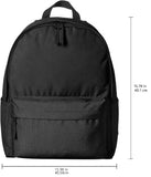 Amazon Basics Classic School Backpack Lightweight Bookbag with Padded Straps and Side Pockets
