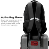 Swissdigital Design Laptop Backpack with USB-C Charging & RFID Protection – 31L Professional Travel & College Backpack (Black)