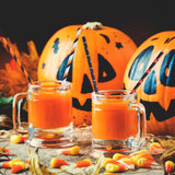 Halloween Paper Straws – 200-Pack Black, Orange & White Biodegradable Party Straws (8 Styles, Food-Grade Paper)