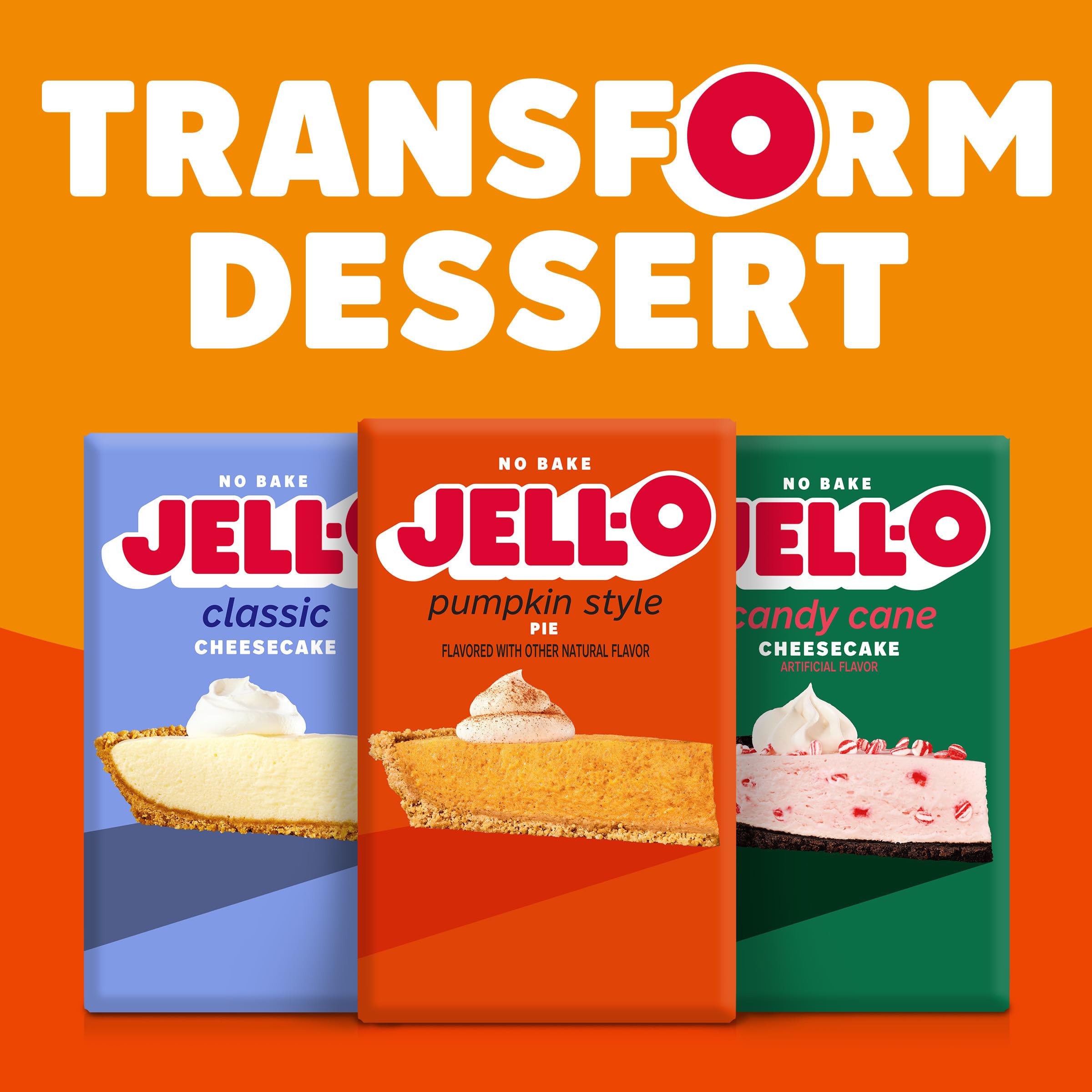 JELL-O Pumpkin Spice Instant Pudding & Pie Filling – 3.4 oz Box – Limited Edition Fall Dessert Mix