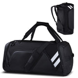 Wolfilist 58L Large Gym & Travel Duffle Bag with Shoe Compartment and Wet Pocket – Waterproof Sports Bag (Black)